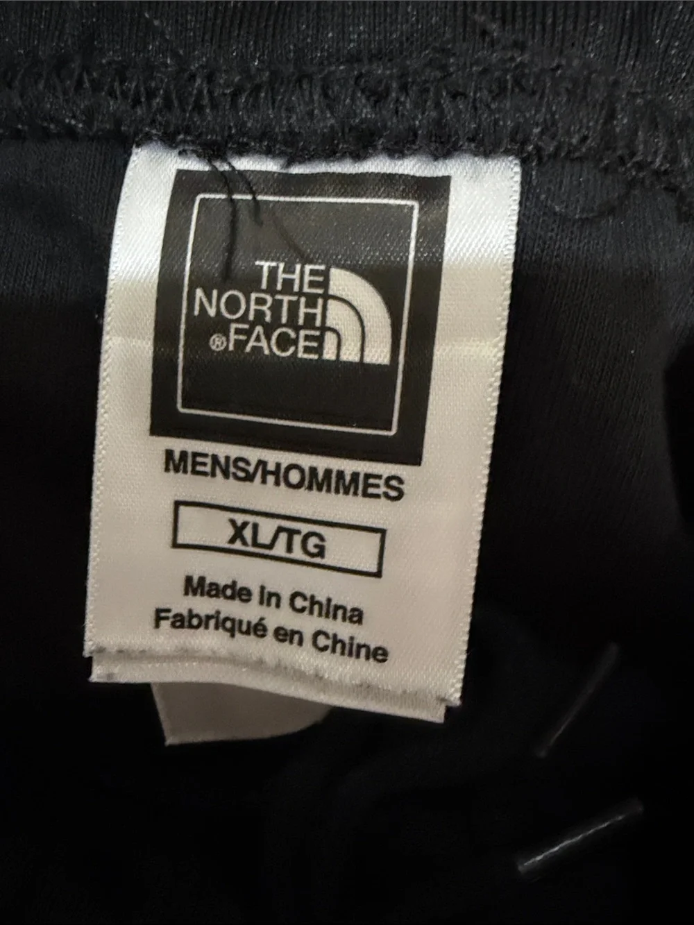 The North Face Black Men’s Zip-Hem Joggers with White Trim